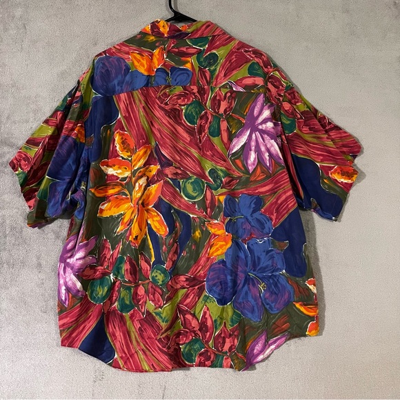 Men’s Colours by Alexander Julian Bright Floral Shirt Vintage size XL 17-171/2 - Picture 9 of 10